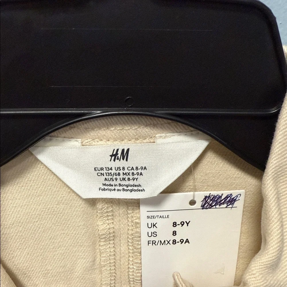 H&M Kids Cream Short Sleeve Dress